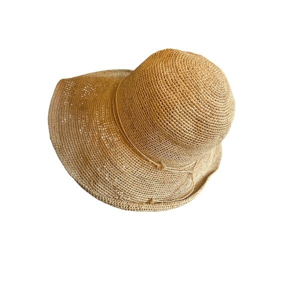 Callanan Resort European Style Raffia Straw Sun Hat Coastal Summer Resort - Picture 2 of 5